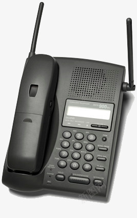 带天线的黑色电话机png免抠素材_新图网 https://ixintu.com 天线 电话机 通信 黑色