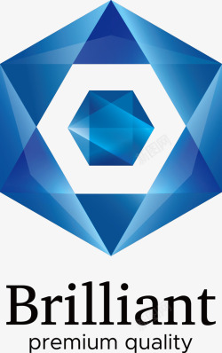 logo设计理念手绘多边形蓝色图标矢量图高清图片