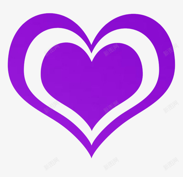紫色的心png免抠素材_新图网 https://ixintu.com 2颗心 心连心 求婚 爱情
