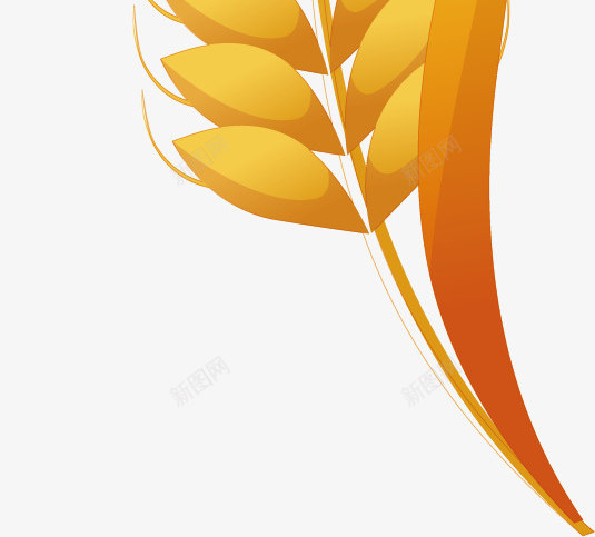 成熟的麦子矢量图ai免抠素材_新图网 https://ixintu.com 创意 成熟 收获 设计 食物 麦子 麦香 黄色 矢量图