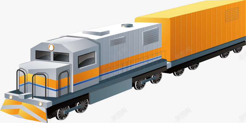 手绘火车png免抠素材_新图网 https://ixintu.com 写实 手绘 火车 运输