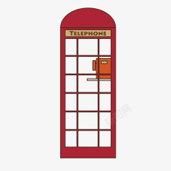 红色的信箱插画红色电话亭高清图片