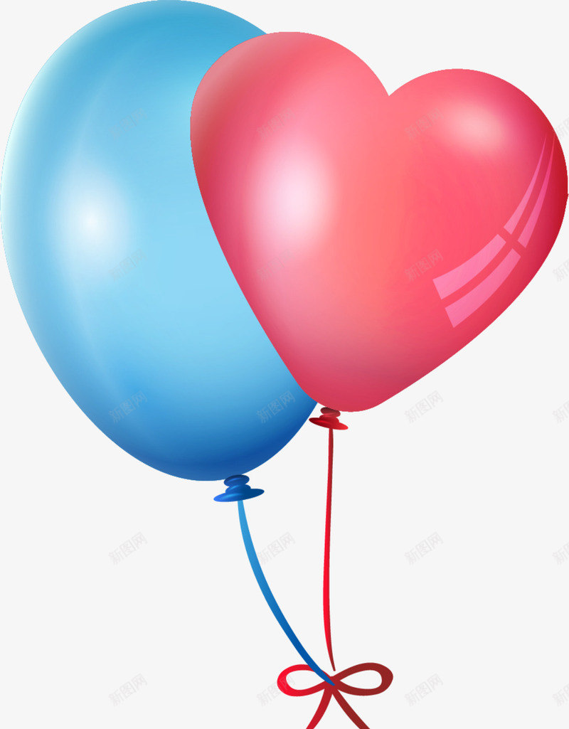 儿童节漂浮的两个气球png免抠素材_新图网 https://ixintu.com 两个气球 儿童节 气球装饰 漂浮的气球 爱心气球 童趣