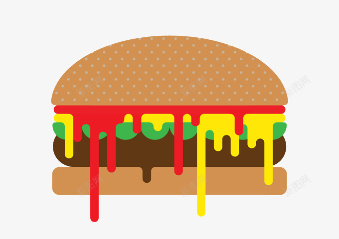 创意汉堡包png免抠素材_新图网 https://ixintu.com 创意 汉堡 汉堡包 美食