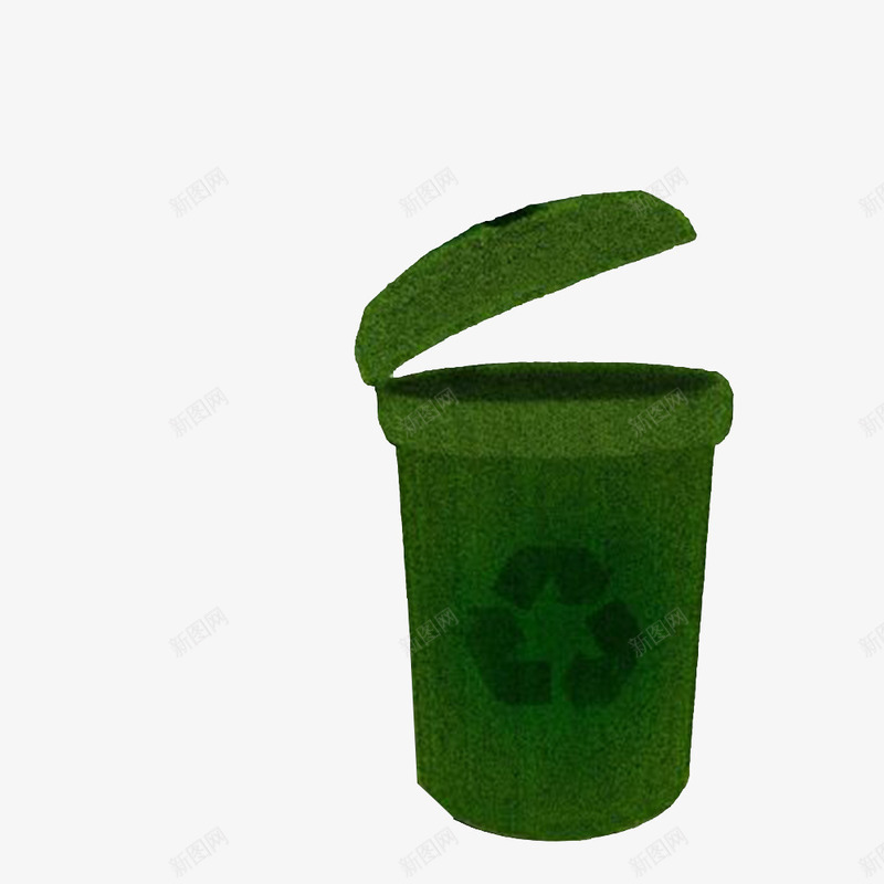 卡通绿色生态的垃圾桶png免抠素材_新图网 https://ixintu.com 保护 保护地球 无毒标志 爱护地球 爱护的 环保的 环境卫生 绿色生态