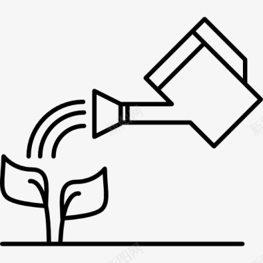 植物浇水图标图标