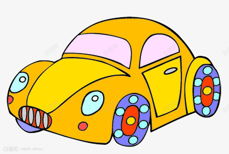 黄色的小车png免抠素材_新图网 https://ixintu.com 美丽 设计 谁与争锋 车 黄色