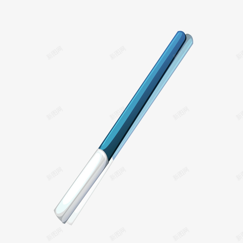 颜料笔png免抠素材_新图网 https://ixintu.com 图片 白色笔盖 蓝色 颜料