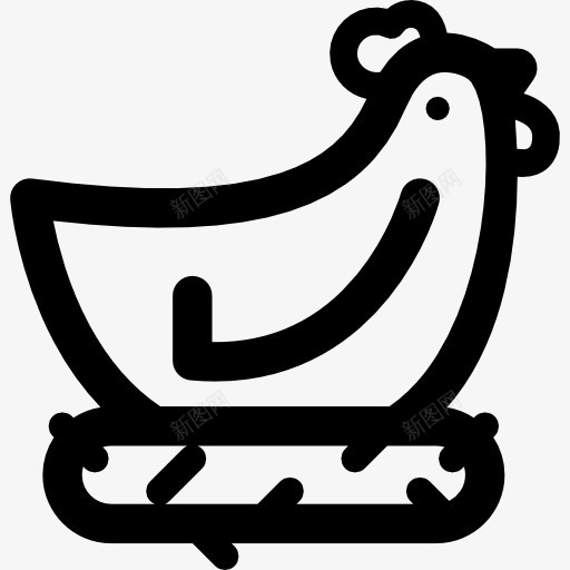母鸡图标png_新图网 https://ixintu.com 农场的母鸡 动物 鸟