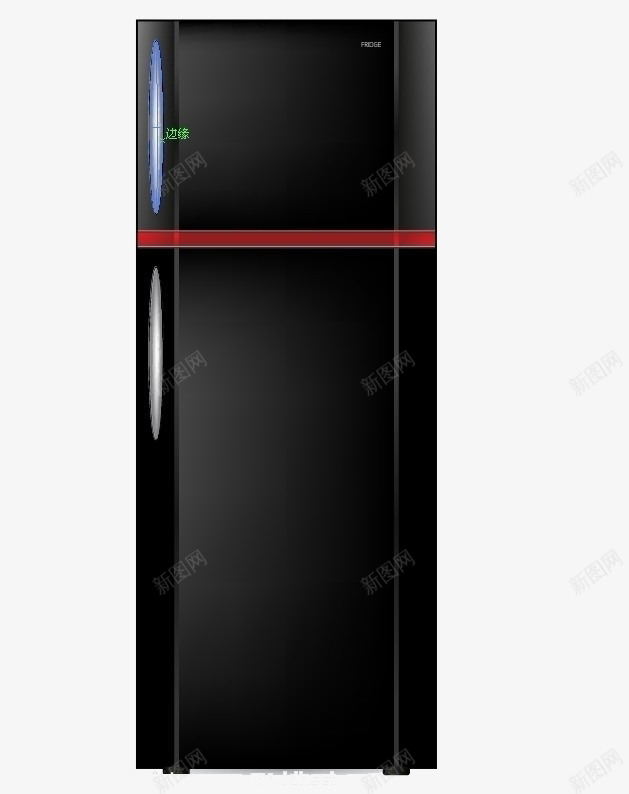 黑色冰箱png免抠素材_新图网 https://ixintu.com 冰柜 冰箱 家电 电器