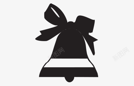 黑色铃铛图标png_新图网 https://ixintu.com 卡通 圣诞节元素 装饰 铃铛 黑色