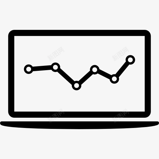 股票图形对笔记本电脑的显示器图标png_新图网 https://ixintu.com 分析数据 图形 数据分析工具和用具 笔记本电脑屏幕 股票分析