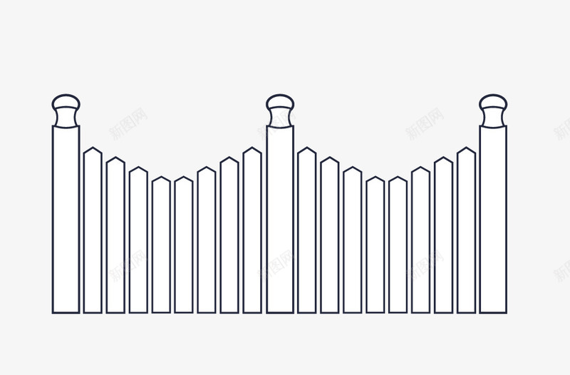 高低不平的栏杆矢量图eps免抠素材_新图网 https://ixintu.com 围栏 白色栅栏 白色栏杆 高低不平的栏杆 矢量图