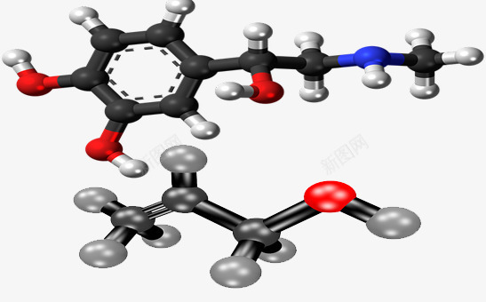 分子结构图psd免抠素材_新图网 https://ixintu.com 化学 学习类 科学海报专用图