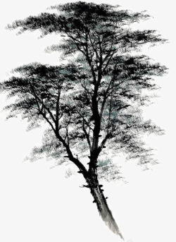 树谱写意手绘装饰树高清图片