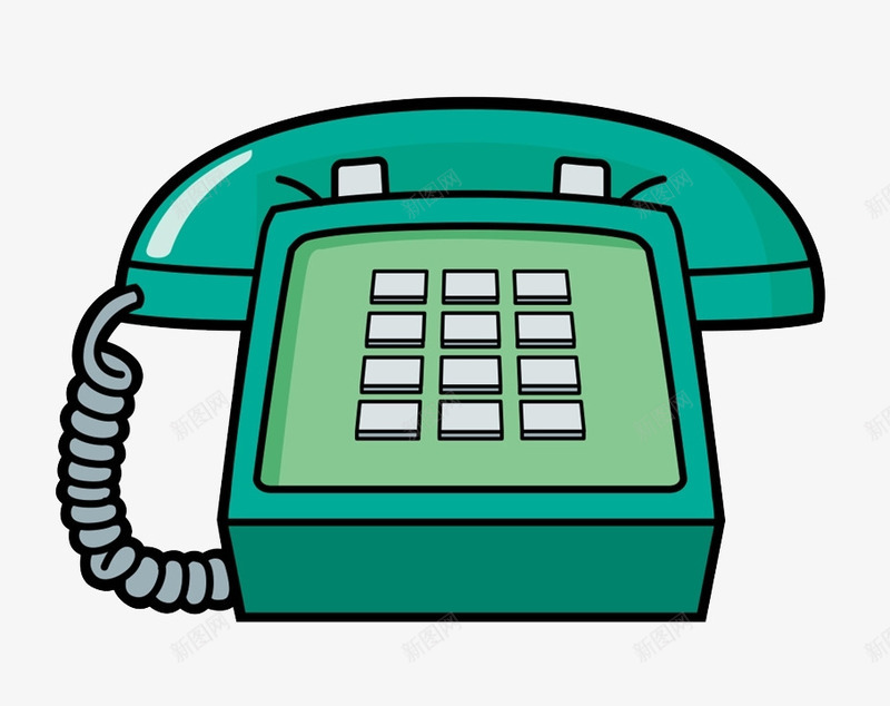 卡通电话png免抠素材_新图网 https://ixintu.com 卡通电话 售后无忧 售后电话 售后联系 手绘电话机