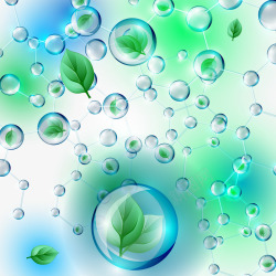 环境保护与水泡绿叶水泡高清图片