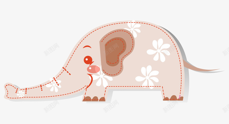 卡通手绘可爱大象侧面png免抠素材_新图网 https://ixintu.com 卡通的动物 可爱的大象 大象的侧面 手绘的大象
