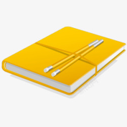 黄色笔记本子素材
