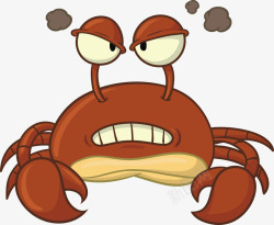 愤怒螃蟹卡通高清图片