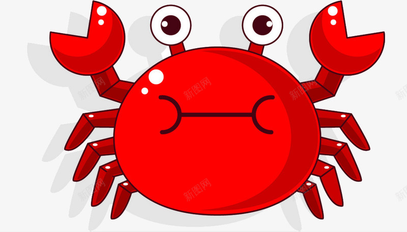 贪玩的螃蟹png免抠素材_新图网 https://ixintu.com 卡通螃蟹矢量图 红色的螃蟹