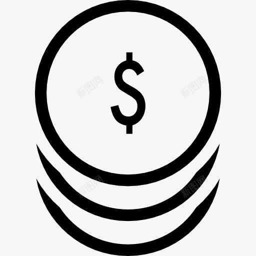 美元硬币图标png_新图网 https://ixintu.com 商业价值 商务 生意 硬币 缪图标 美元硬币 象征 钱
