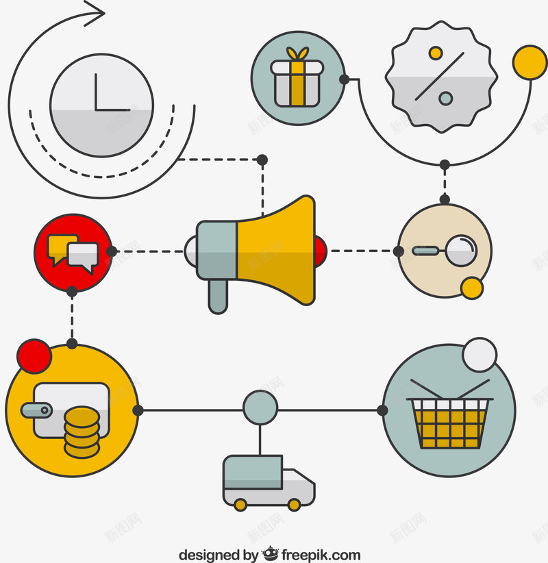 送货矢量图图标ai_新图网 https://ixintu.com 图 图形 图标 图表 市场 营销 送货 销售 矢量图