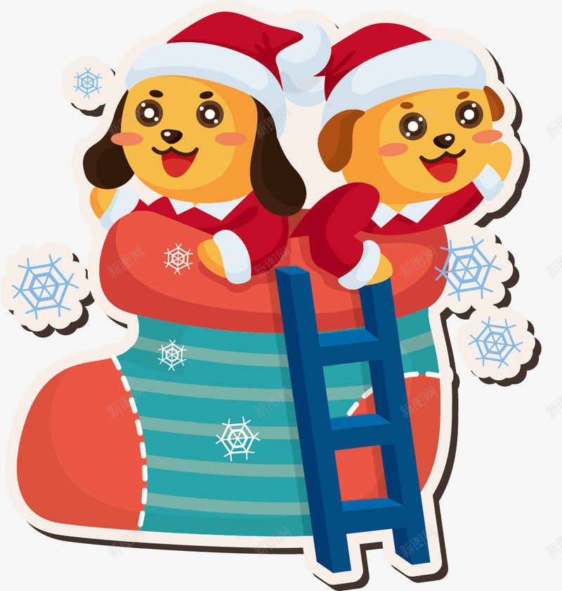 圣诞主题元素png免抠素材_新图网 https://ixintu.com 圣诞主题袜子宠物圣诞礼帽