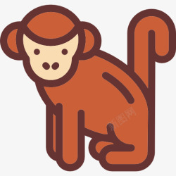 怪异的哺乳动物猴子图标高清图片
