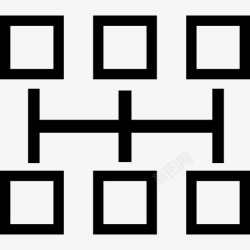 分组方案六个正方形平面图标高清图片