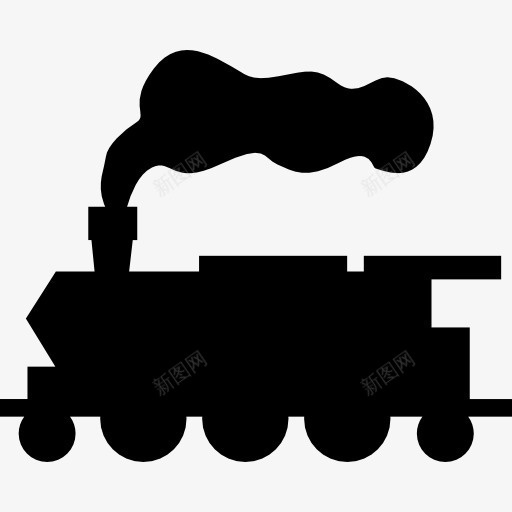 冒着浓烟的火车图标png_新图网 https://ixintu.com 火车