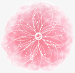 韩式小清新粉色创意花卉素材