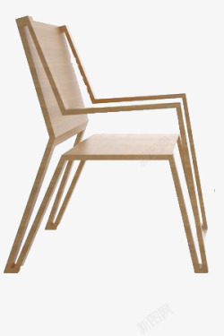 木质极简单人椅素材
