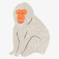 卡通手绘猴子猩猩矢量图素材