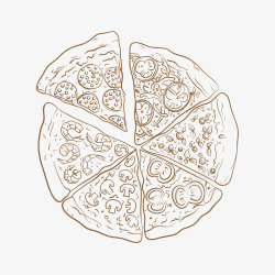 Pizza手绘手绘披萨高清图片