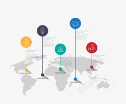 时间轴世界地图素材