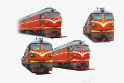 红色铁皮旧火车素材