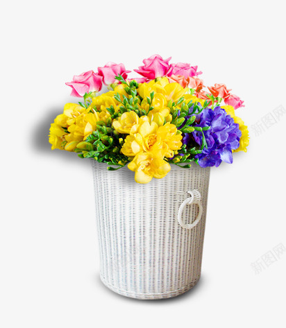 精美花篮png免抠素材_新图网 https://ixintu.com 室内装饰 精美花篮 花 花卉 花篮 装饰