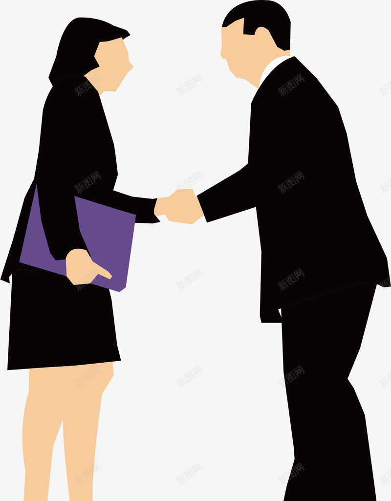 握手元素png免抠素材_新图网 https://ixintu.com png 两个人对话 交谈 元素 卡通 握手