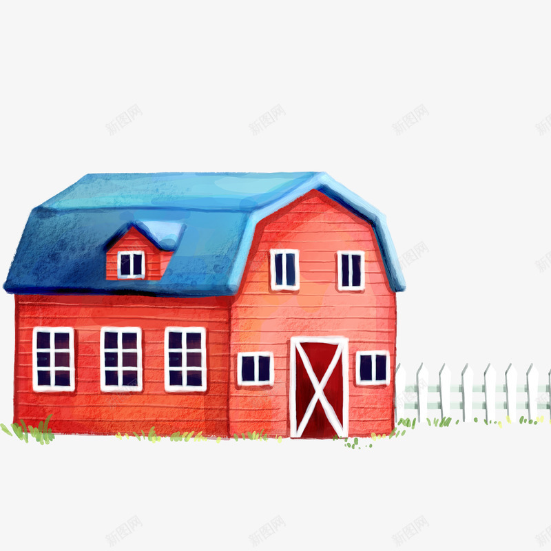 红色的梦幻小房子png免抠素材_新图网 https://ixintu.com 房产 房子 梦幻 理想的房子 红色的