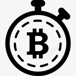 定时器的变体比特币的象征在计时器变图标高清图片