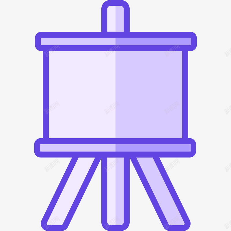 紫色手绘圆角画板元素矢量图图标eps_新图网 https://ixintu.com 卡通图标 商务 圆角 手绘 支架 紫色 绘画 艺术 矢量图