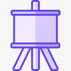紫色画板紫色手绘圆角画板元素矢量图图标高清图片