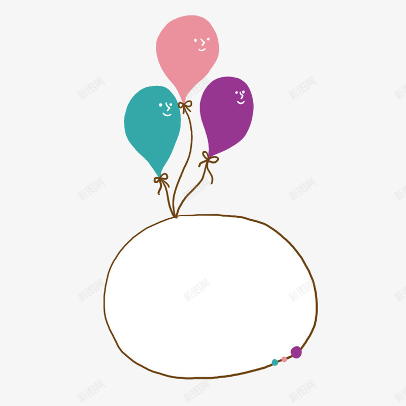 气球对话框png免抠素材_新图网 https://ixintu.com 圣诞框 气球