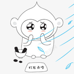 简笔画猴子在乞讨素材