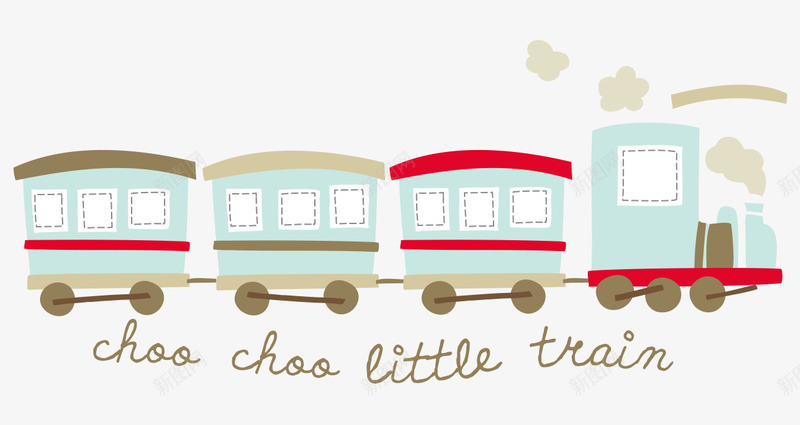 卡通手绘彩色儿童火车png免抠素材_新图网 https://ixintu.com 儿童的火车 卡通的交通工具 彩色的火车 手绘的火车