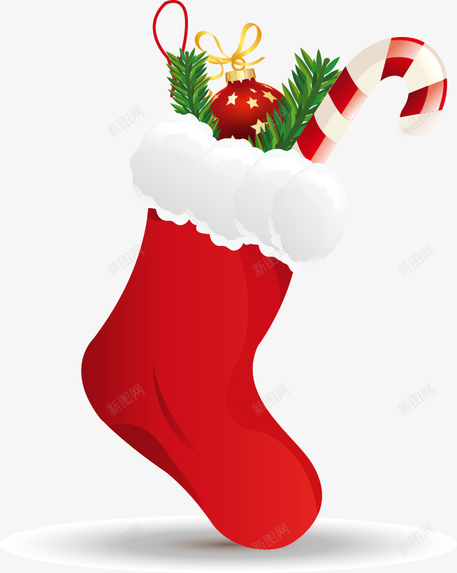 手绘红色袜子圣诞礼物图案png免抠素材_新图网 https://ixintu.com 圣诞礼物图案 手绘 红色袜子