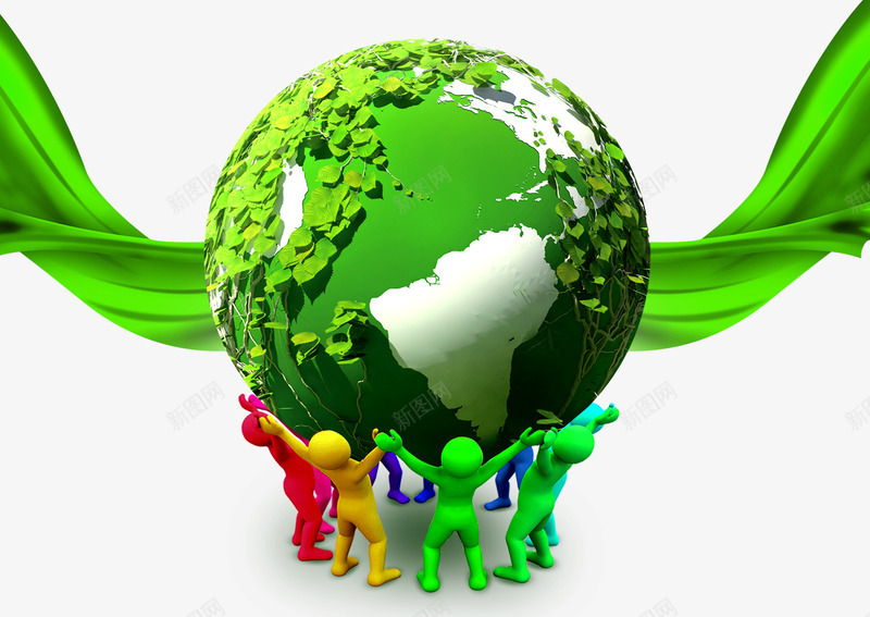公益地球png免抠素材_新图网 https://ixintu.com 公益 地球 环保 绿色
