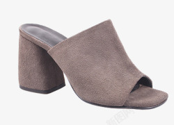 灰色拖鞋CRYSTALKEI女鞋高清图片
