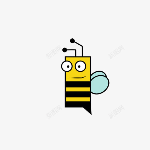 几何蜜蜂png免抠素材_新图网 https://ixintu.com png图片 png图片素材 免费png素材 可爱卡通 蜜蜂 黄色 黑色